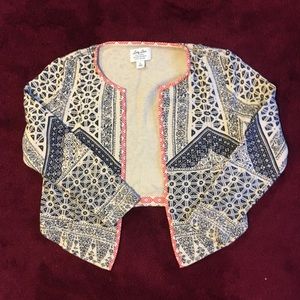 Lucky Brand Cropped Bandana Print Jacket
